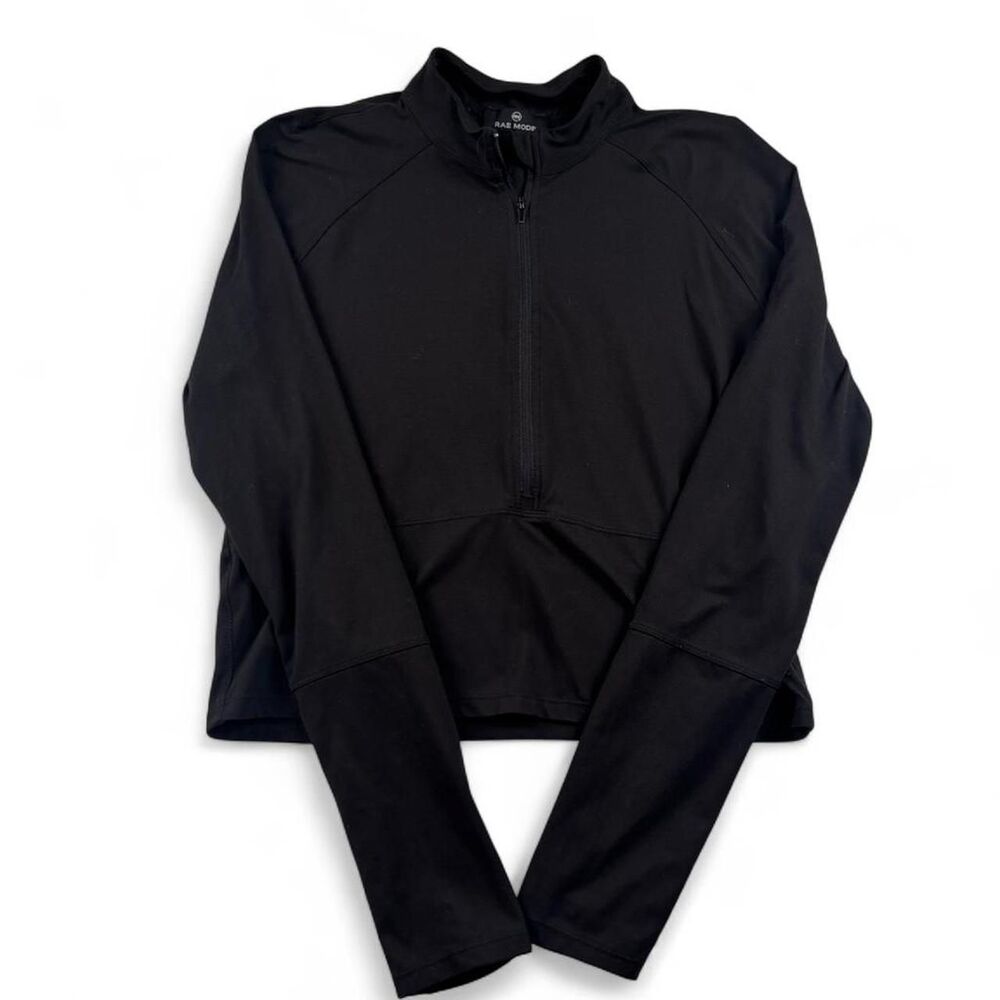 Women's Rae Mode Black Long Sleeve Quarter Zip Top | Size Large